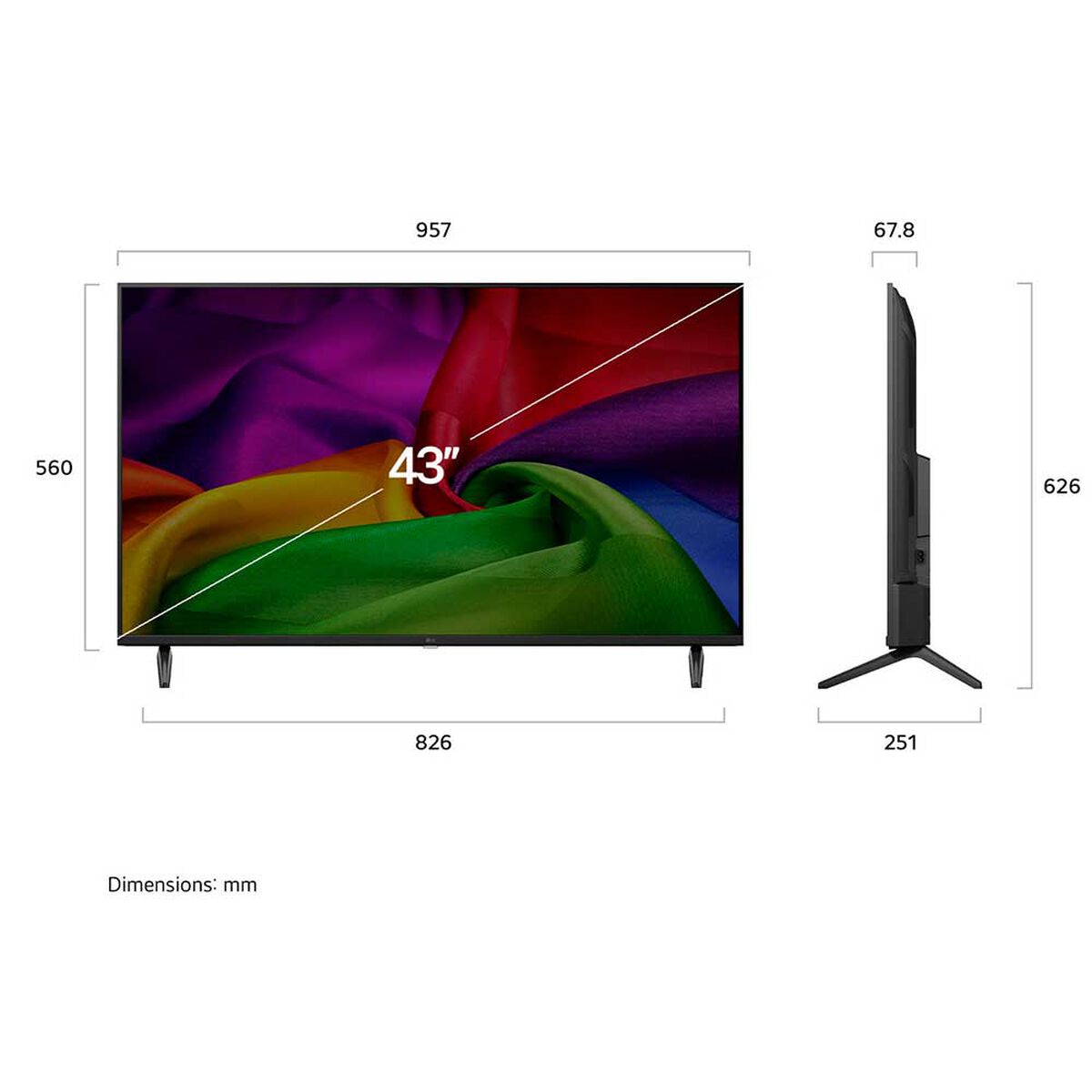 Smart TV Nano UHD 43" LG 4K UHDWebOs 43NU800BPSC.AWHQ