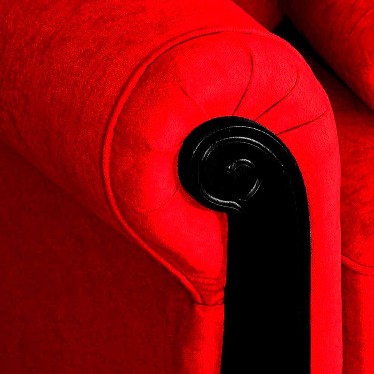 Juego de Living Elegant Michigan + Sitiales Tela 5 Cuerpos Rojo