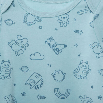 Imagen 2 del producto Pack 3 Pilucho Manga Corta de Algodón Chess Baby Celeste