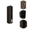 Biblioteca TuHome Home Office 2 Puertas Negro Soft Coñac
