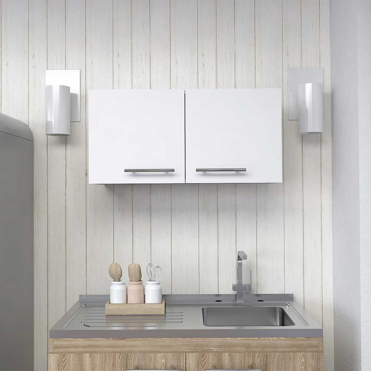 Mueble sobre Campana TuHome Manchester Blanco 2 Puertas