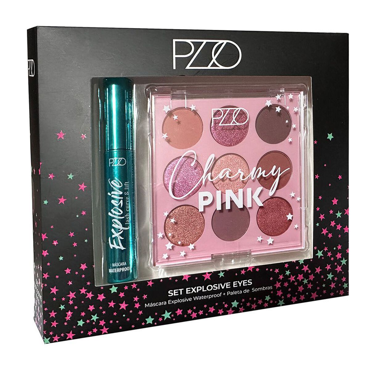 Set Paleta de sombras Charmy Pink + Máscara Explosive Petrizzio