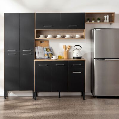 Mueble de Cocina Roca Arizona 1 Cajón 9 Puertas Negro