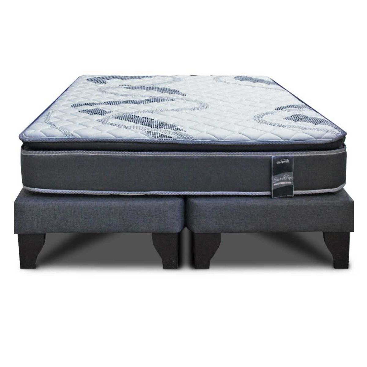 Cama Europea Sleepwell Base Dividida 2 Plazas One Side