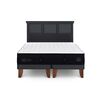 Cama Europea CIC Base Dividida King Súper Premium + Respaldo Torino Negro