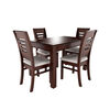 Juego de Comedor Muebles Hema Roma 4 Sillas Chocolate