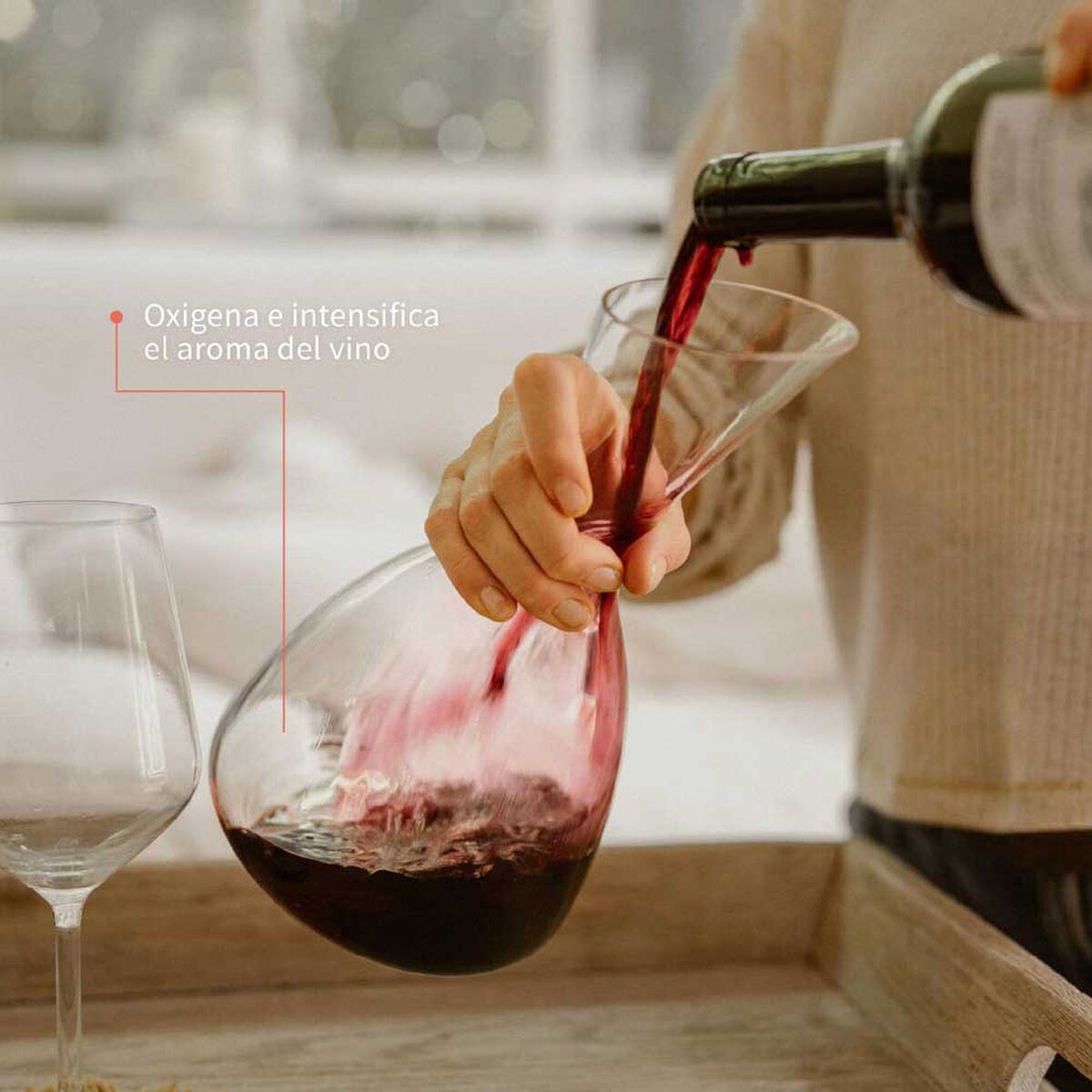 Decantador Aireador Vino Simplit Chateau 1650 ml
