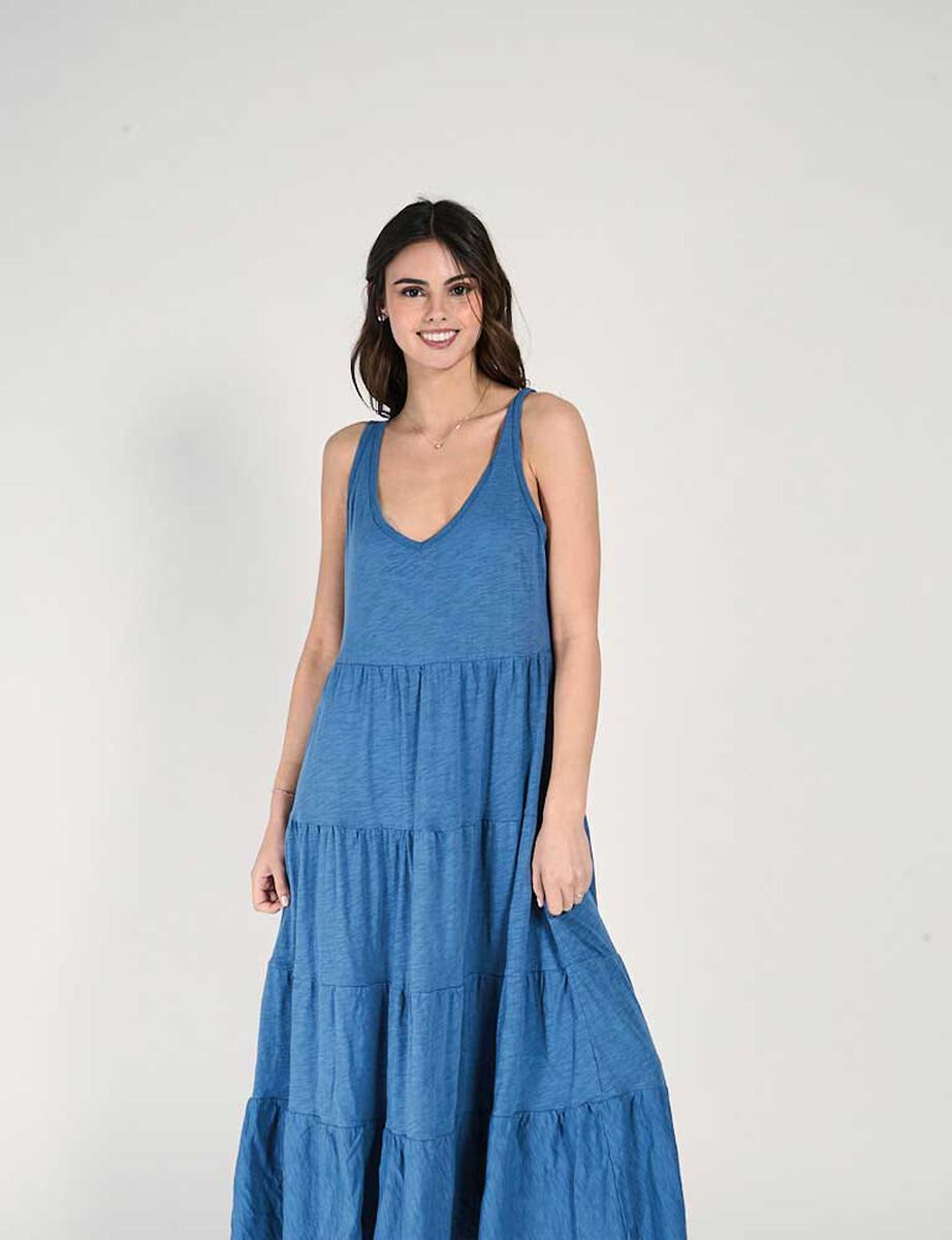 Vestido Maxi Sin Mangas Mujer Alma