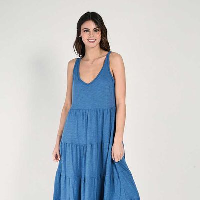 Vestido Maxi Sin Mangas Mujer Alma