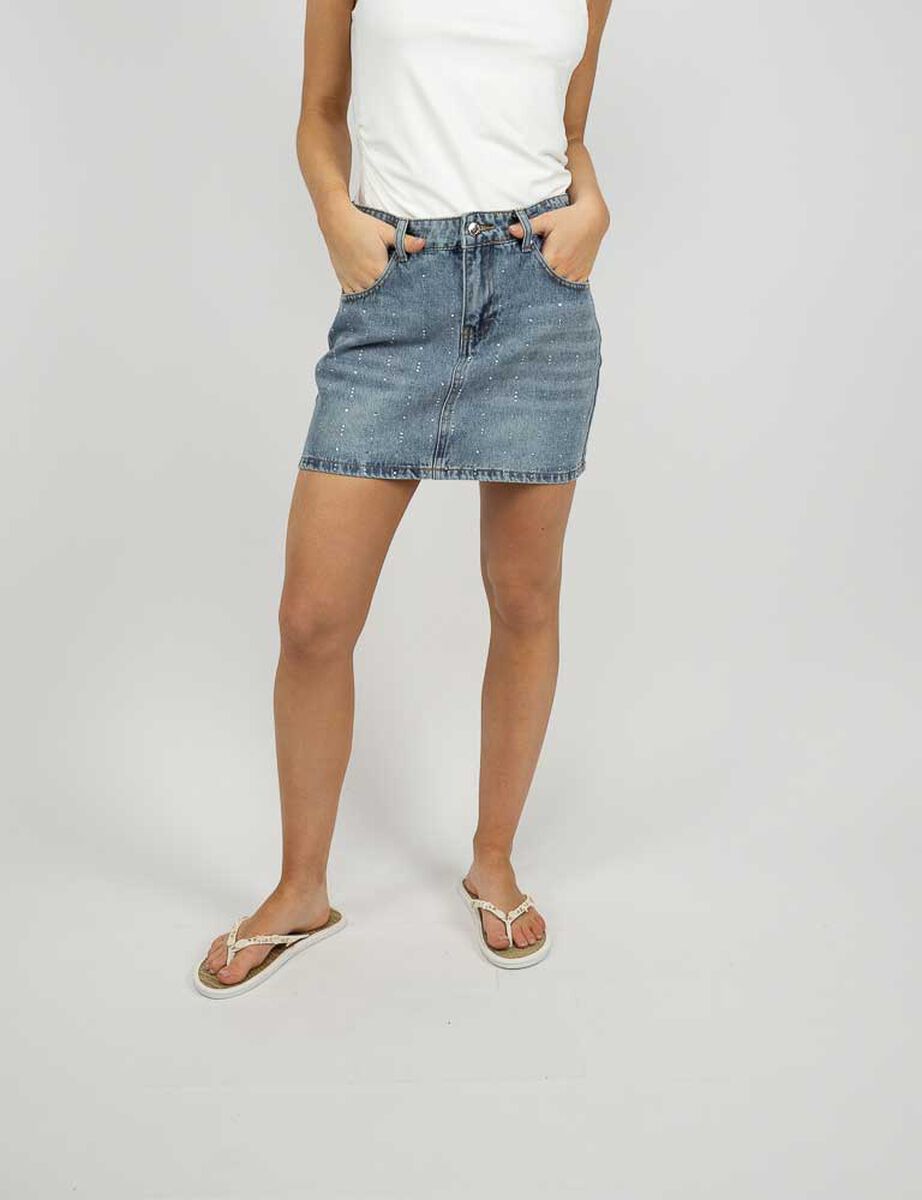 Falda Mini Denim Mujer Icono