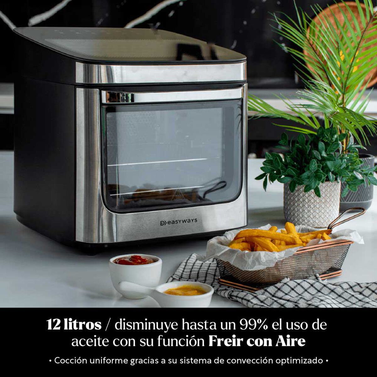 Freidora de Aire Easyways Air Fryer Plus Prime 12 lt