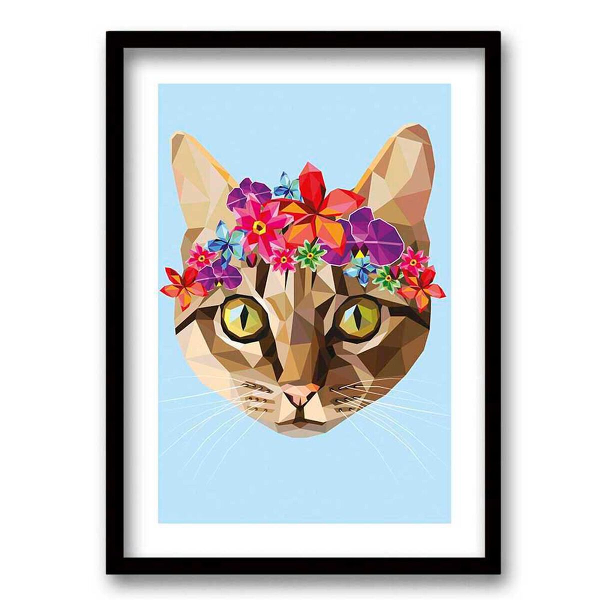 Cuadro Decorativo Retela Frida Cat 50 x 35 cm