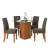 Juego de Comedor Londrina 4 Sillas  Café/Gris