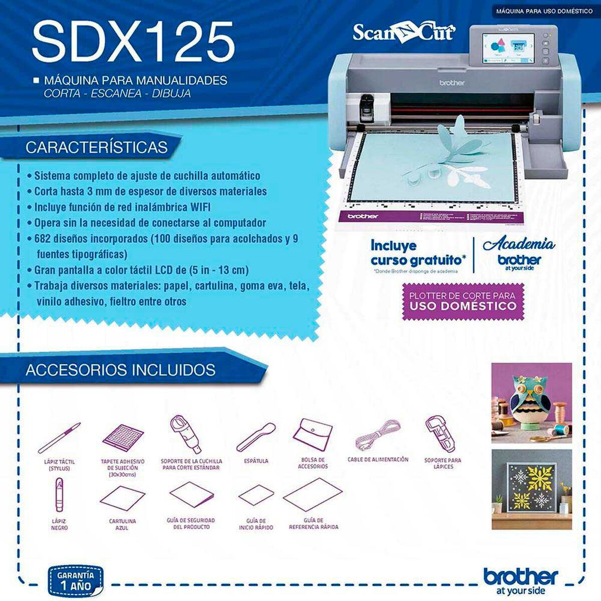 M&aacute;quina ScanNcut de Corte y Escaneo Brother SDX125
