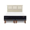 Cama Europea CIC Base Dividida 2 Plazas Premium + Respaldo Torino Alpino