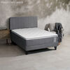 Cama Europea Celta 2 Plazas Carbono + Respaldo Acolchado