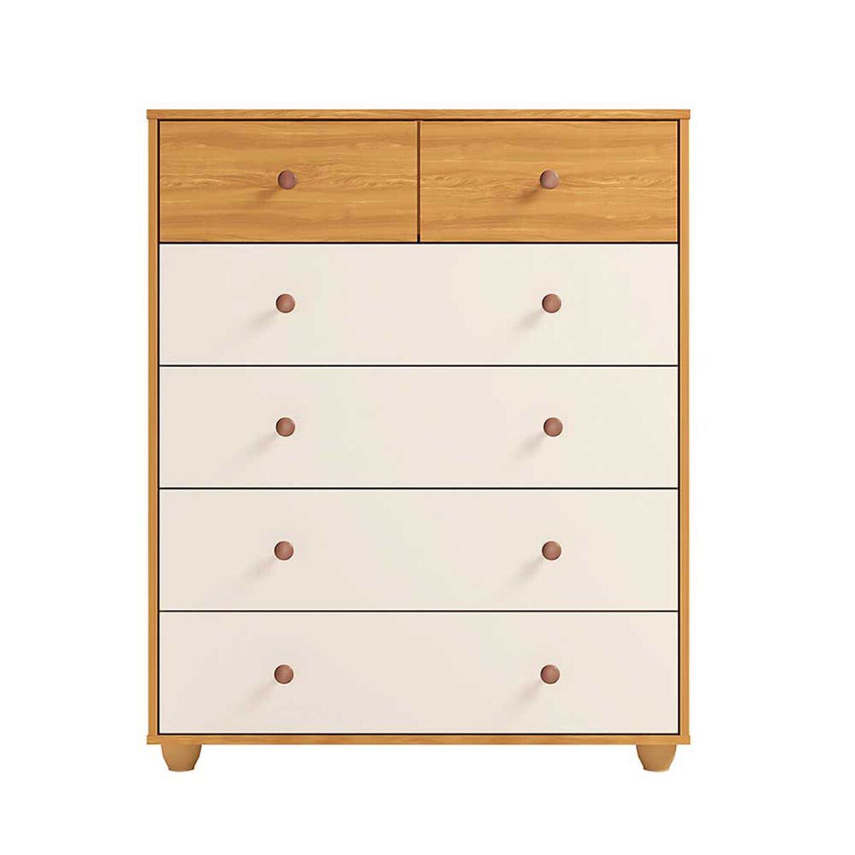 Cómoda Vekkahome Vittoria 6 Cajones Beige