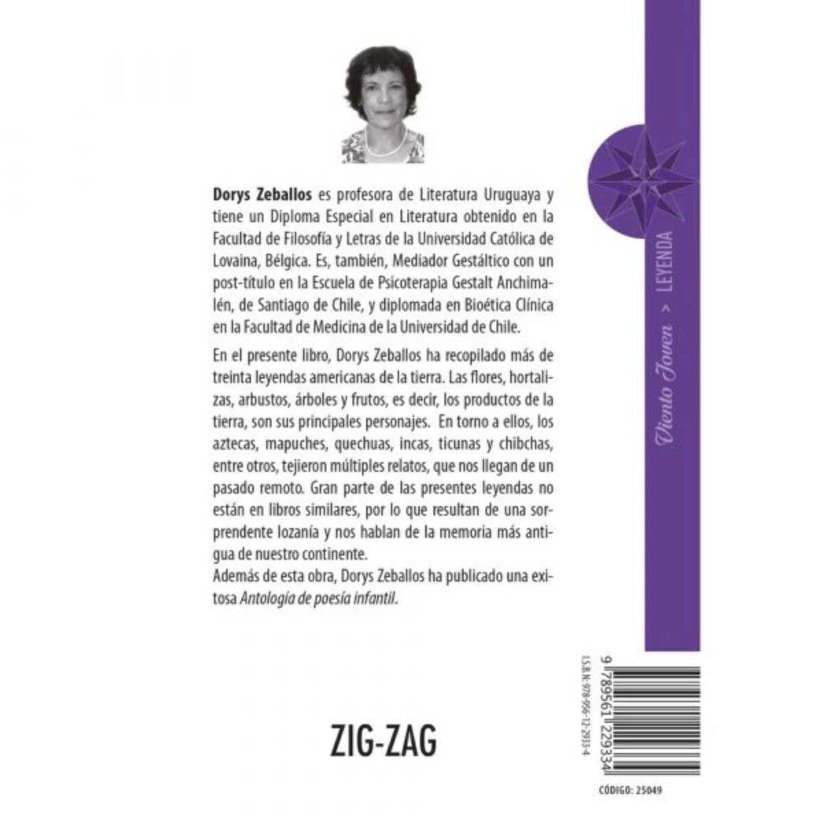 Libro Leyendas Americanas de La Tierra Dorys Zeballos Zig-Zag