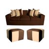 Sofa + 2 Pouff A&M Home Benjamin Café Beige