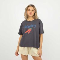 Polera Con Estampado Manga Corta Mujer Icono Marengo