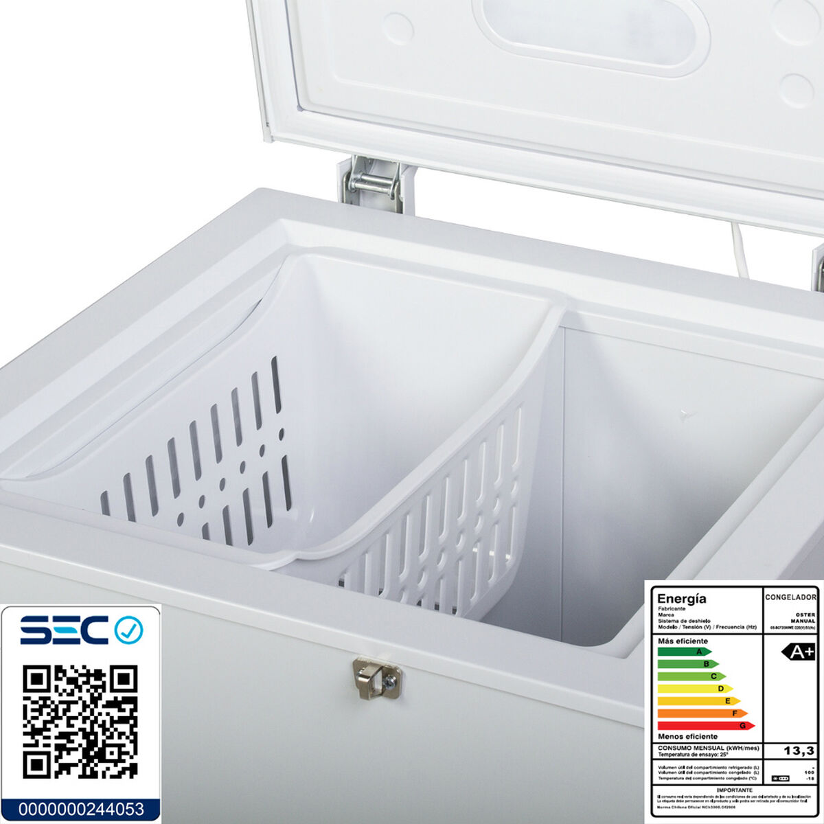 Freezer Horizontal Oster OS BCF 3509WE 100 lt