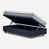 Boxet Rosen 1,5 Plazas Indie + Respaldo + Velador Tabor Grafito