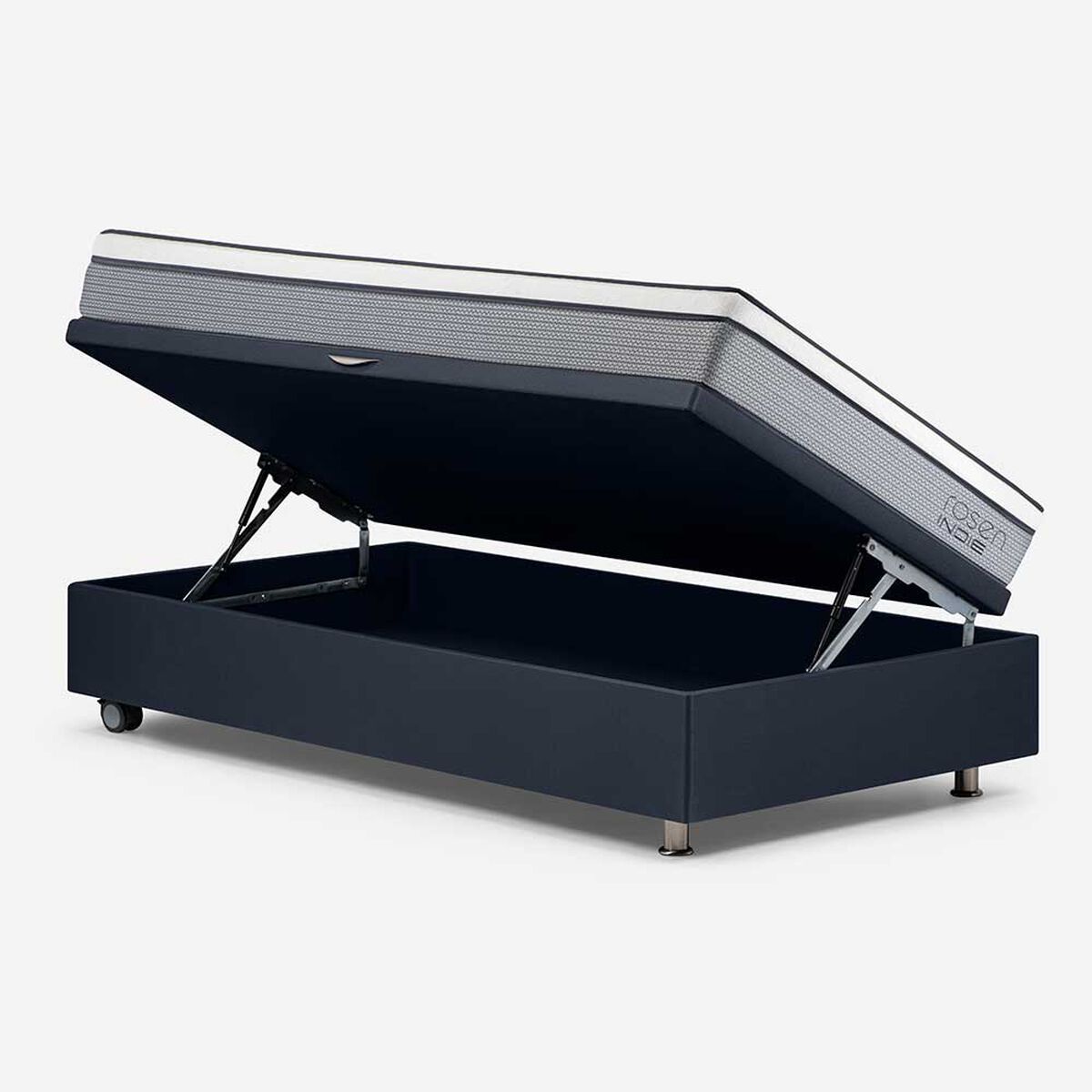 Boxet Rosen 1,5 Plazas Indie + Respaldo + Velador Tabor Grafito