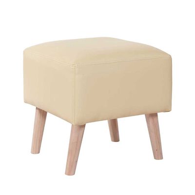 Pouf Latam Home Burdeos PU Beige