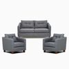 Juego de Living Barra Design Elena Sofá 2 Cuerpos + Dos Sillones 1 Cuerpo Gris