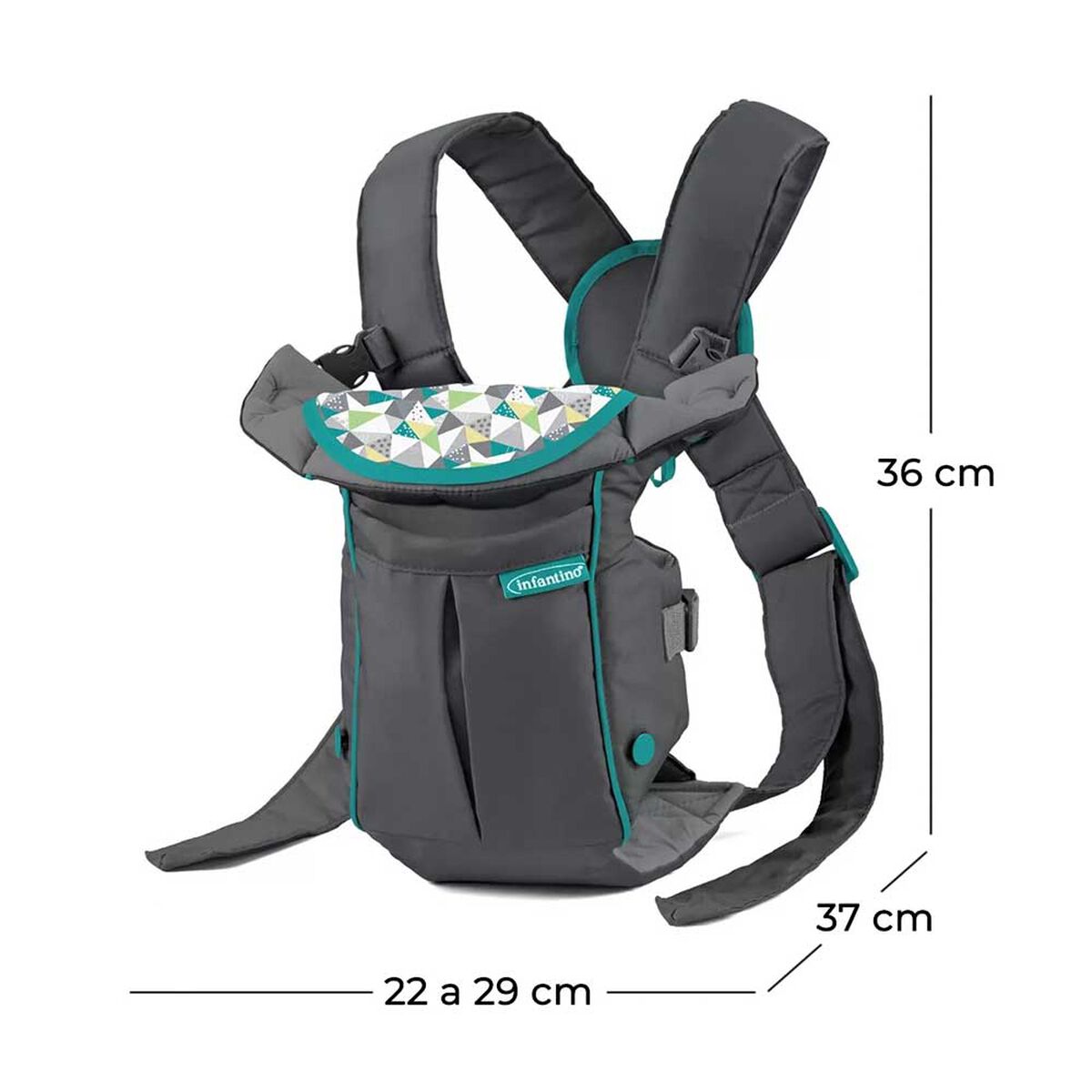 Portabeb&eacute;s Swift Classic con Bolsillo Gris Infantino