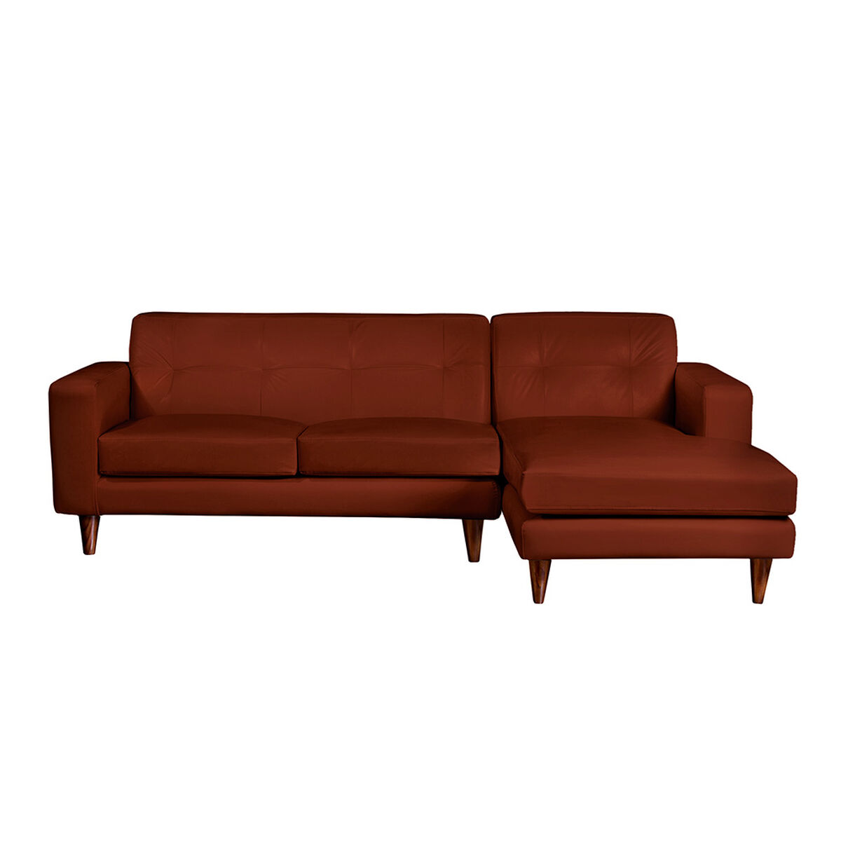 Sof&aacute; Seccional Derecho Latam Home Salerno 3 Cuerpos Chocolate