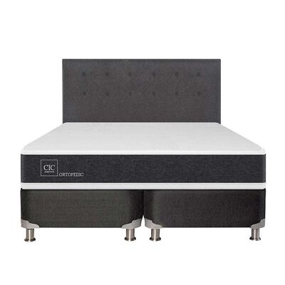 Box Spring CIC 2 plazas New Ortopedic + Respaldo Eufrates