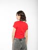Polera Crop Algodón Con Estampado Manga Corta Mujer Icono
