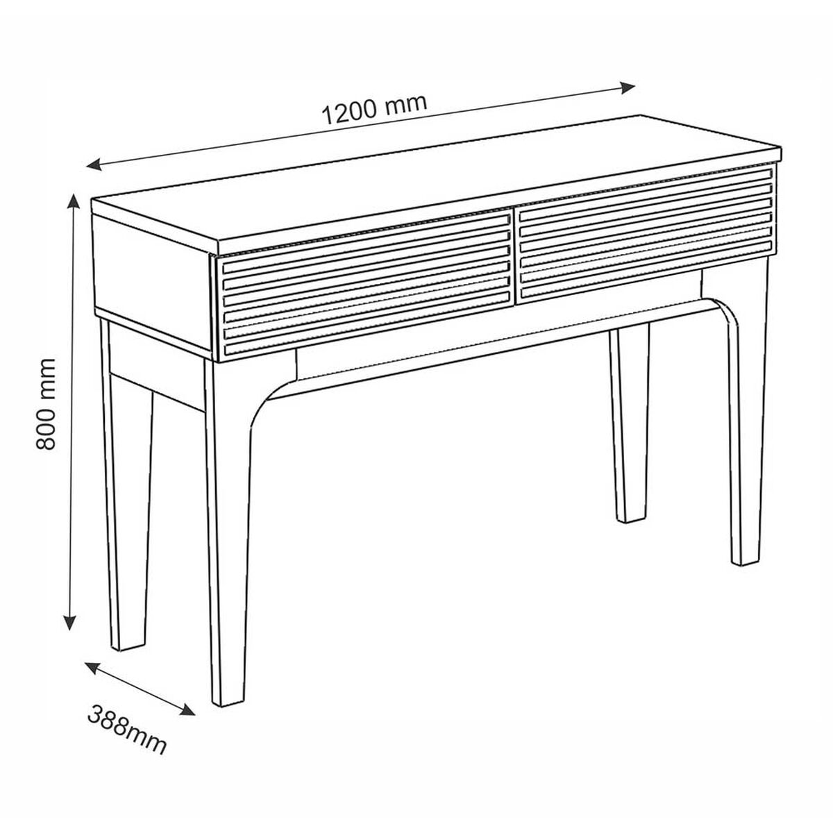 Mesa de Arrimo Exit Veneza Beige Cedro