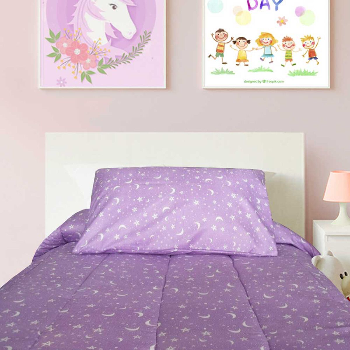 Plumón Estampado Illusions 1,5 Plazas Space