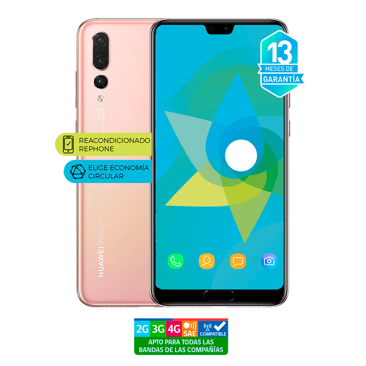 Celular Huawei P20 5,8" Reacondicionado Rosado Liberado