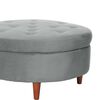 Pouf Latam Home Paris Tela Velvet Gris