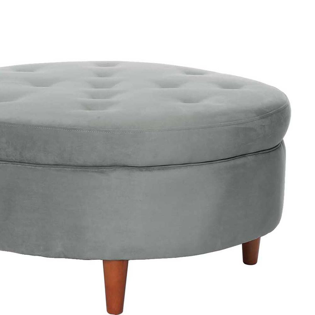 Pouf Latam Home Paris Tela Velvet Gris