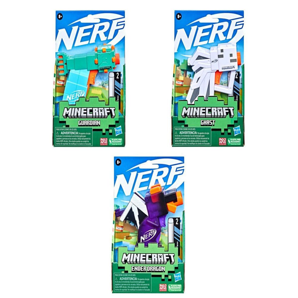 Lanzador Nerf Minecraft Surtido
