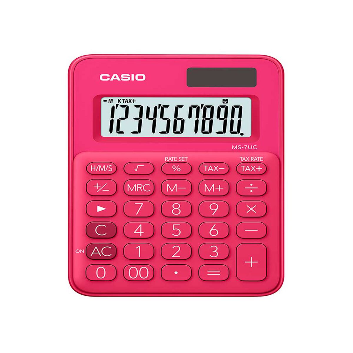 Calculadora de Escritorio Casio MS-7UC-RD Color Rojo