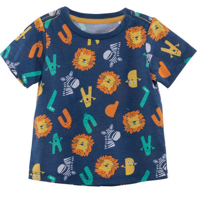 Polera Manga Corta Estampada de Algodón Chess Baby