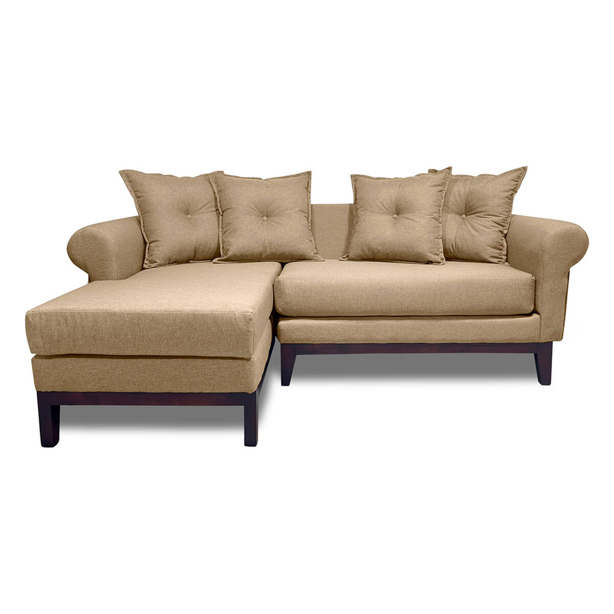 Seccional Izquierdo Living Factory Oklahoma 4 Cuerpos Beige