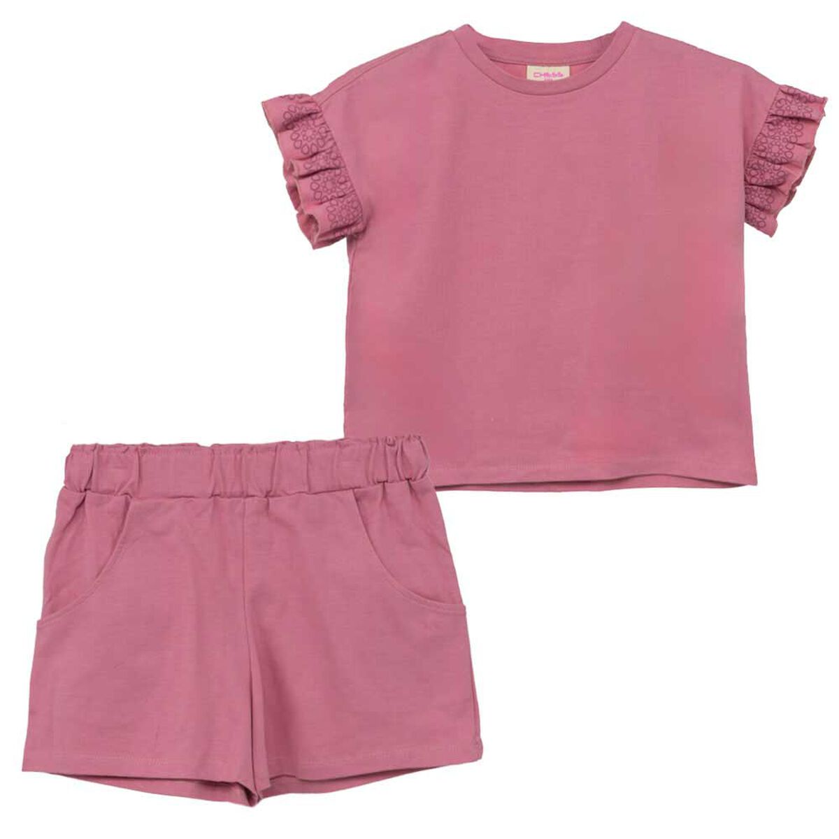 Conjunto Polera + Short Niña Chess