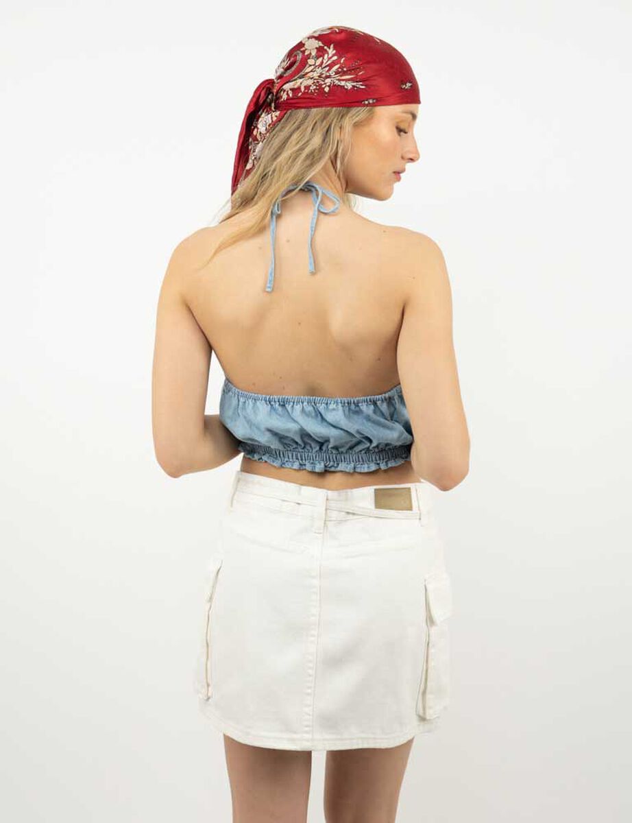 Blusa Crop Sin Mangas Mujer Icono