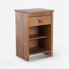 Cama Europea Rosen Base Dividida 2 Plazas Indie + Respaldo + 2 Veladores Ferrara