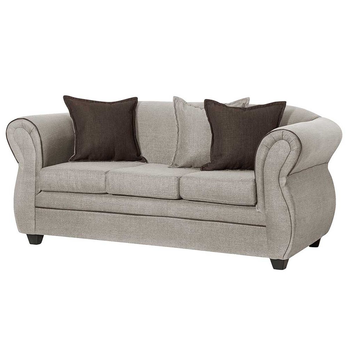 Juego de Living Black Factory Emili Sofá 3 Cuerpos + Dos Sillones 1 Cuerpo Beige