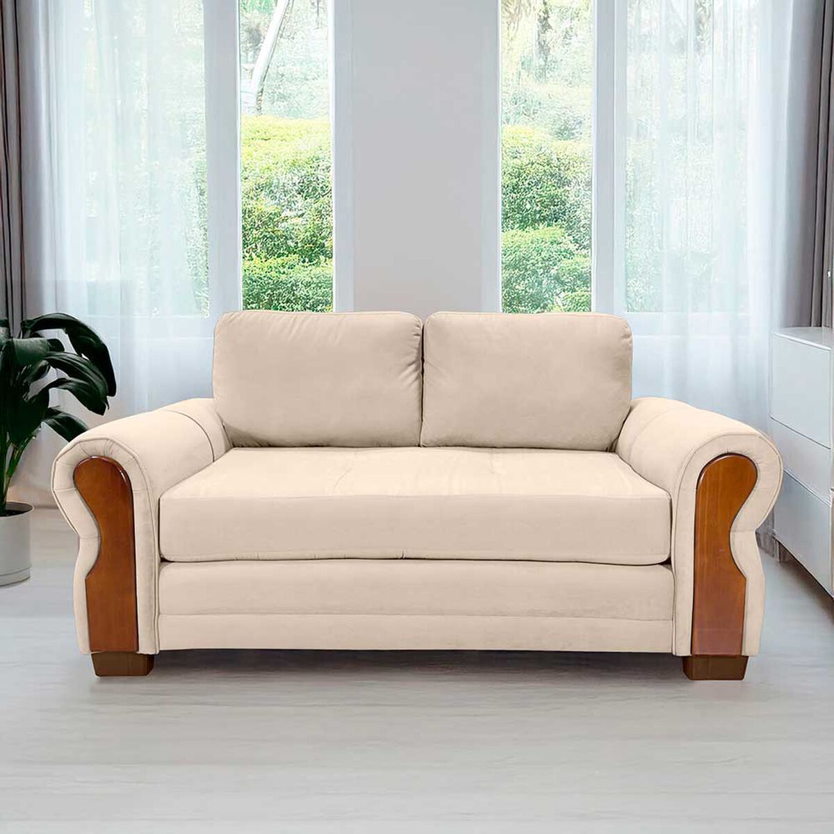 Sofá Living Factory Oregon 2 Cuerpos Beige