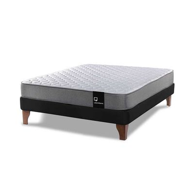 Imagen 1 del producto Cama Europea Latam Home Full Zen Best Tela Velvet Negro