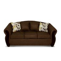 Sofá Elegant Detail Bartolucci 3 Cuerpos Café