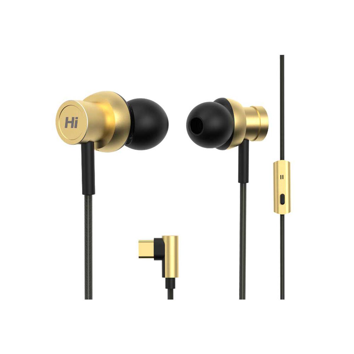 Audifonos Alambricos In-Ear Hi5 Champagne Gold Hifuture